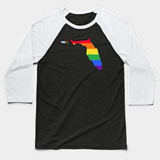 Florida State Pride: Embrace Progress with the Progress Pride Flag Design Baseball T-Shirt